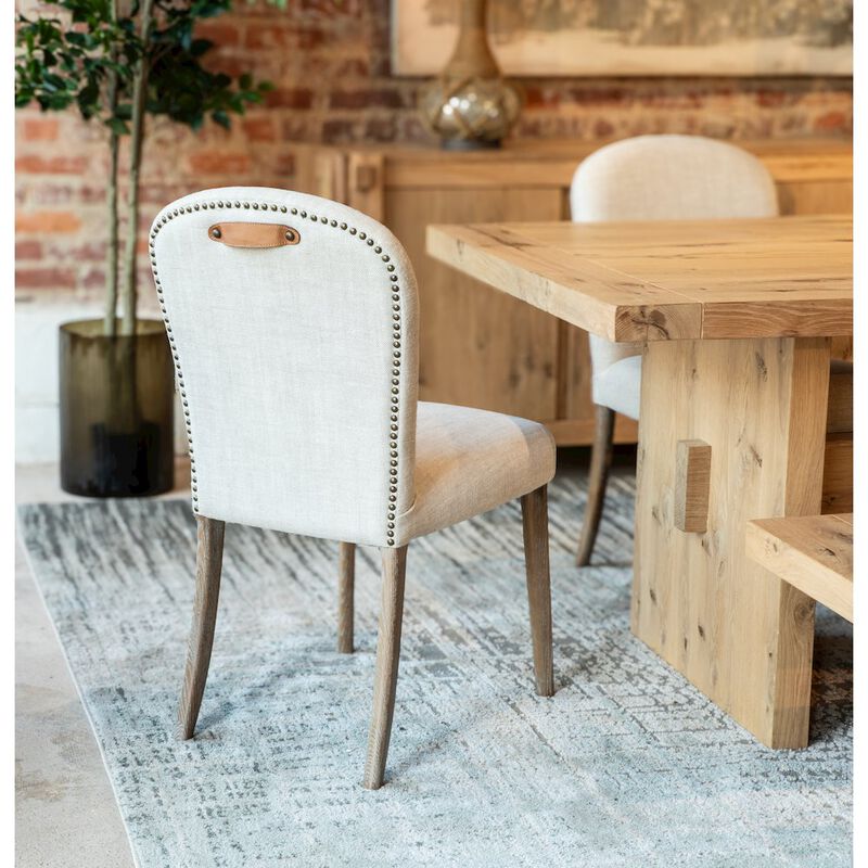 World Interiors Alpine 85 Dining Table in Distressed Oak image number 5