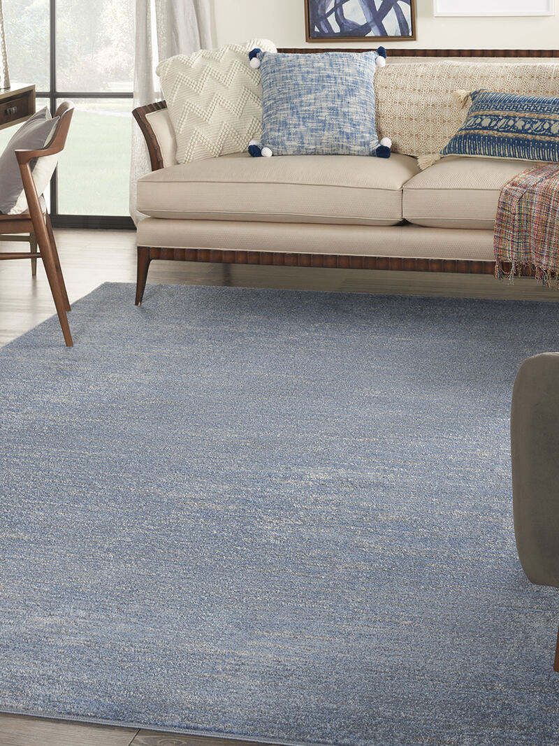 Nourison Essentials NRE01 Blue/Gray 7' x 10' Rug image number 7