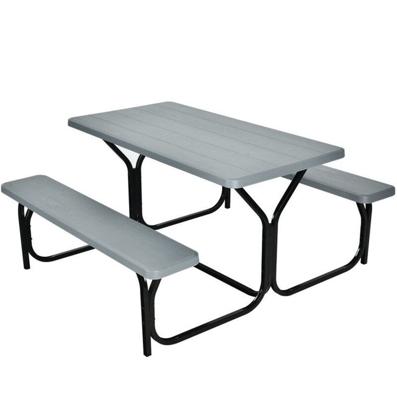 Heavy-Duty Picnic Table Bench Set for Garden Park and Deck