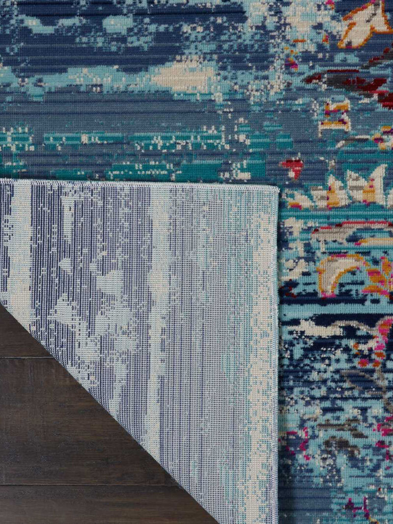 Vintage Kashan VKA02 Blue 8'10" x 11'10" Rug