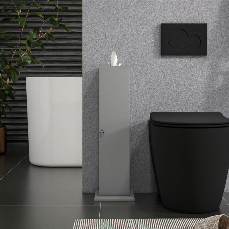 Compact Bathroom Cabinet with Adjustable Shelves, 1 Door, and Anti-Tip Design for Small Spaces