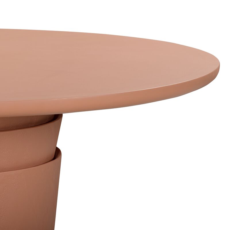 Margot Red Terracotta Round 54" Indoor/Outdoor Dining Table image number 2