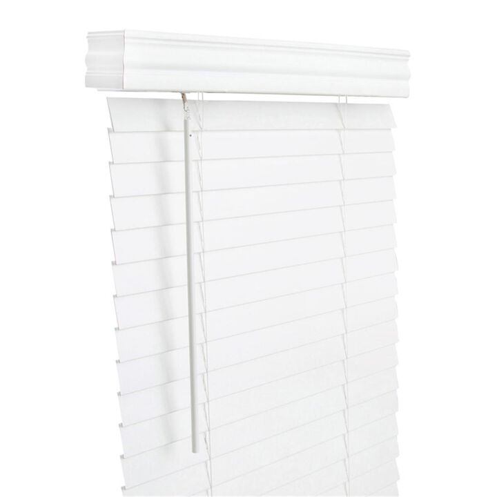 Living Accents Faux Wood 2 in. Cordless MiniBlinds