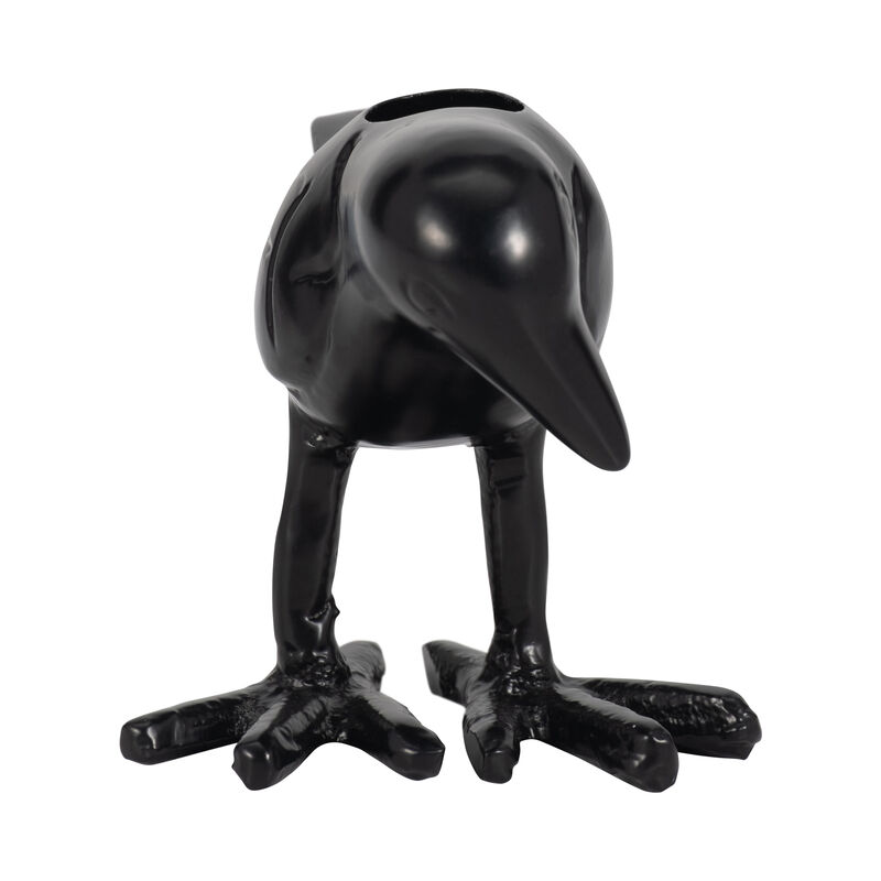 6" Crow Taper Candle Holder image number 3