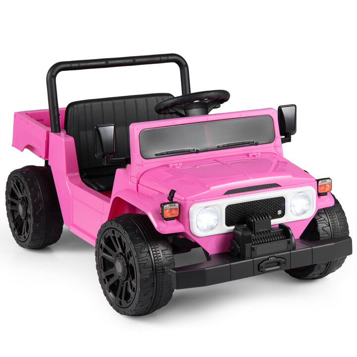 Kids Ride On Truck 12V Electric Vehicle with Dump Bed and Music for Backyard