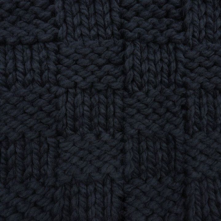 Chess Knit Navy Throw