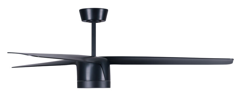 Lucci Air Peregrine 56" Indoor/Outdoor Ceiling Fan with LED Light and Remote, Modern 3 Blade DC Ceiling Fan, Damp Rated, Black with Black Blades image number 2