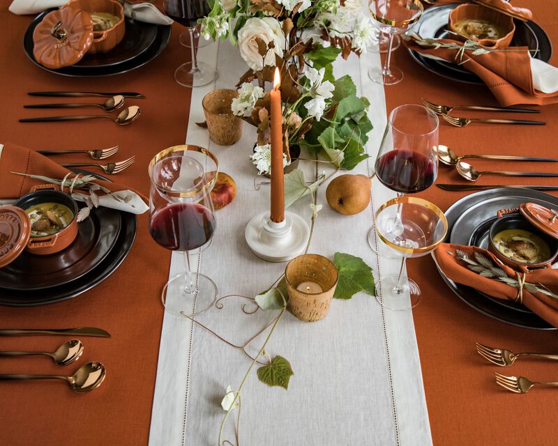 Linen Table Runner - Classic Hemstitch image number 1