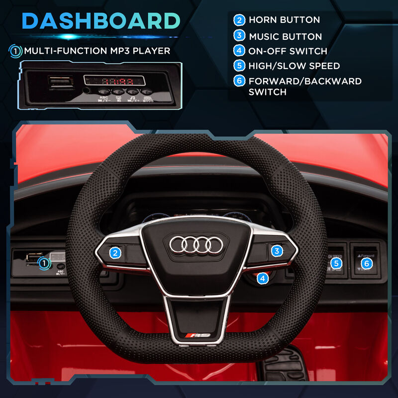 BreeBe Audi RS e-tron GT 12V Ride On Car for Kids with Parent Remote image number 4