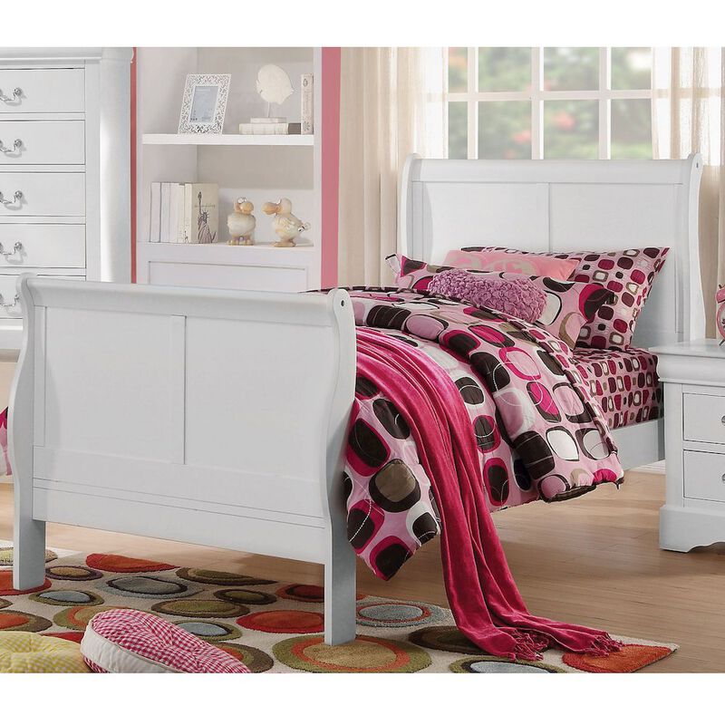 Wooden Twin Sleigh Bed image number 4