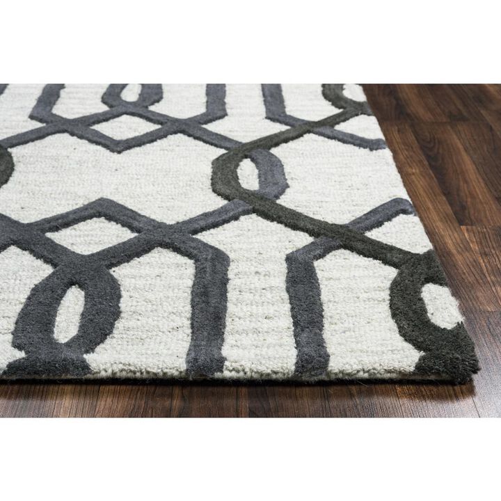 Berlin Gray 5' x 8' Hand-Tufted Rug- BN1008