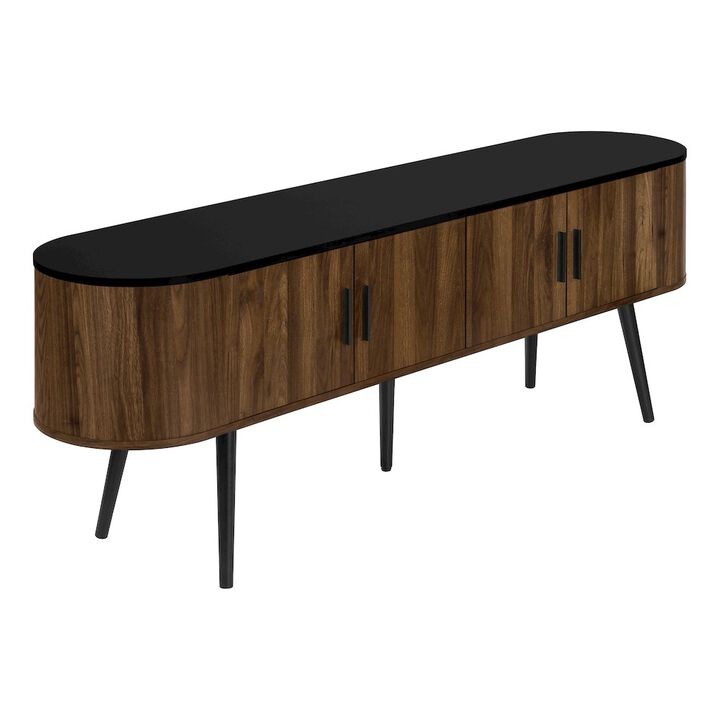 Contemporary Tv Stand in Black,Brown color