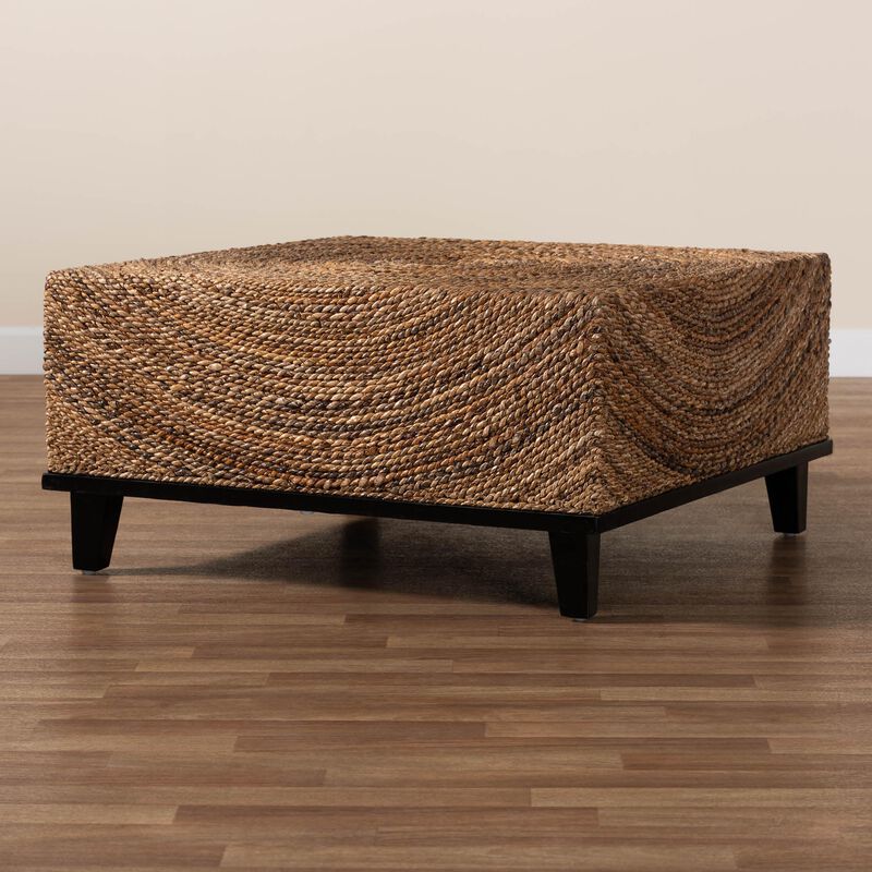 bali & pari Verino Bohemian Natural Seagrass Coffee Table