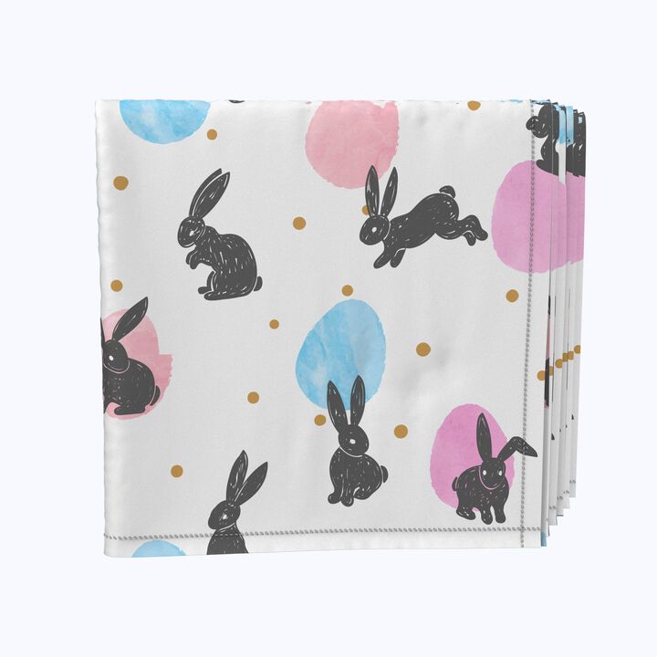 Fabric Textile Products, Inc. Napkin Set, 100% Polyester, Set of 4, Energizer Bunnies and Eggs