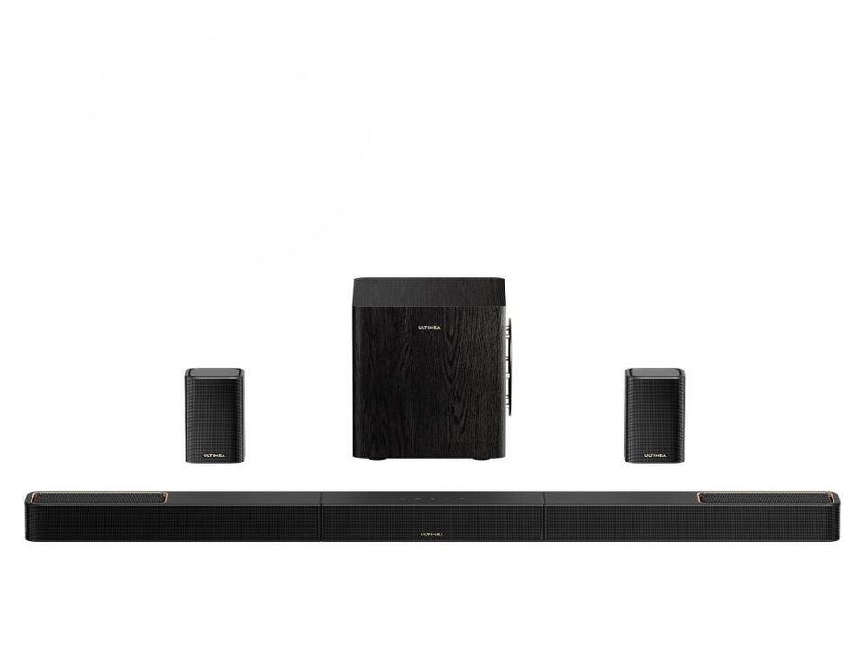 ULTIMEA Skywave Series 7.1.4ch Professional Wireless Surround Sound System for TV w/Dolby Atmos, 840W Sound Bar with 8" Wireless Subwoofer