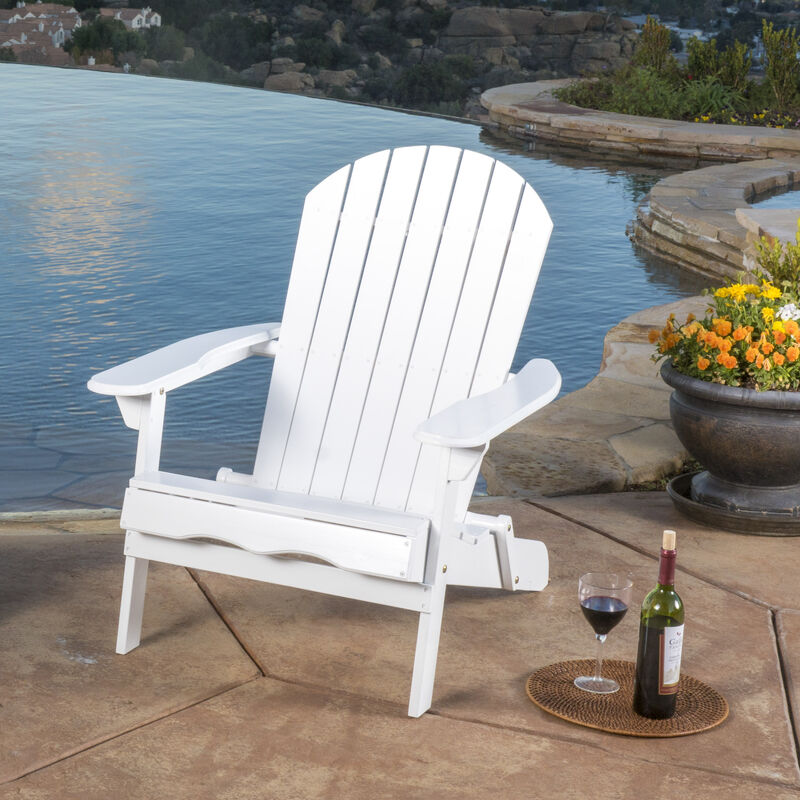 Merax Acacia Wood Folding Adirondack Chair image number 1