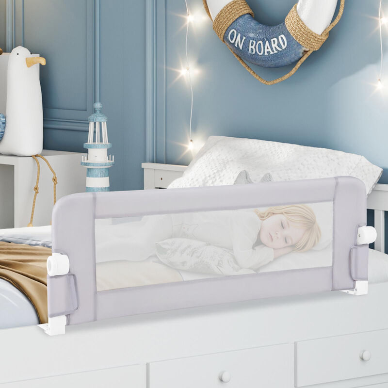 Foldable Baby Bed Guard Rail with Swing Down Design for Bedroom image number 1