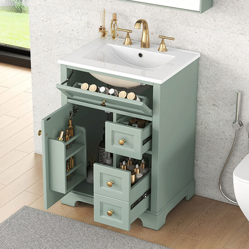 ELEMENT ACE Compact Modern Bathroom Vanity with Ample Storage and Durable Construction image number 4