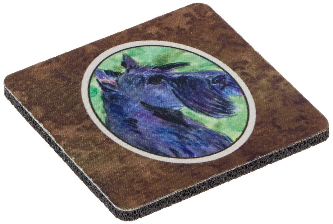 Caroline's Treasures SS8792FC Scottish Terrier Foam Coasters (Set of 4), 3.5 H x 3.5 W, Multicolor