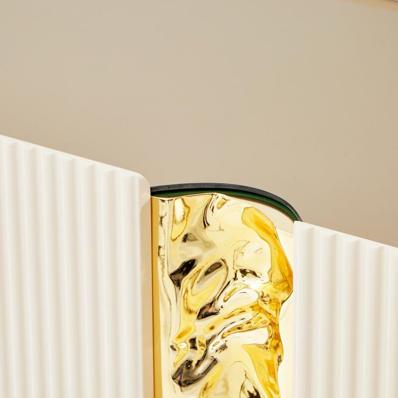 Michael Amini Lisbon Console Table - Silken Matte Cream image number 4