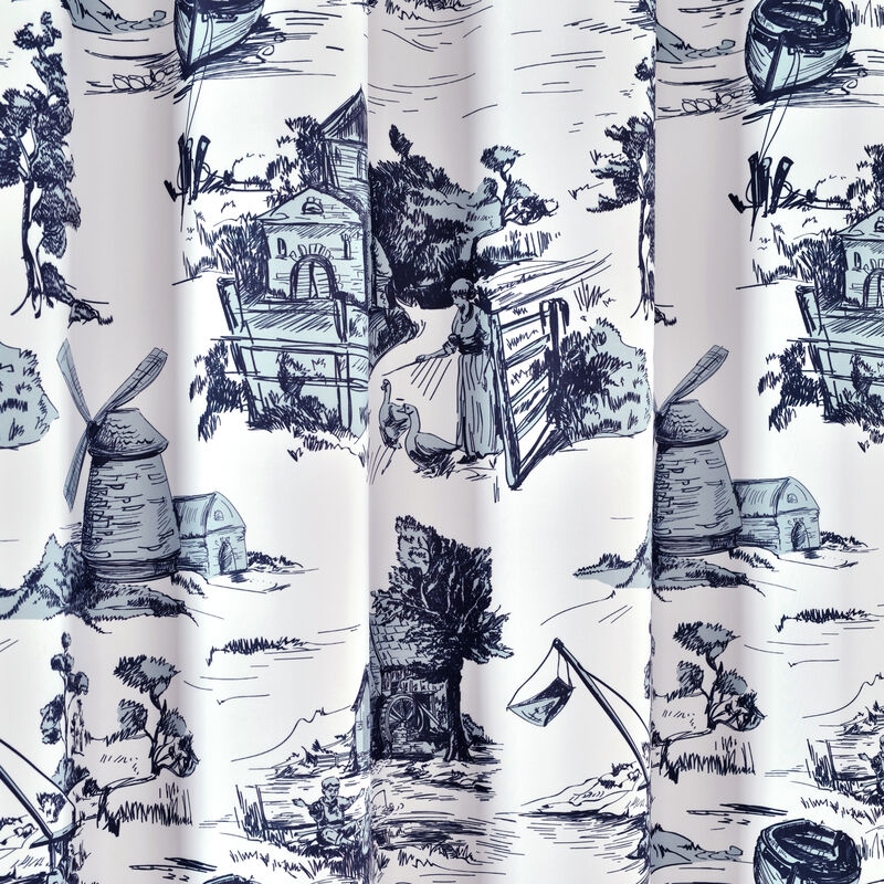 French Country Toile Shower Curtain