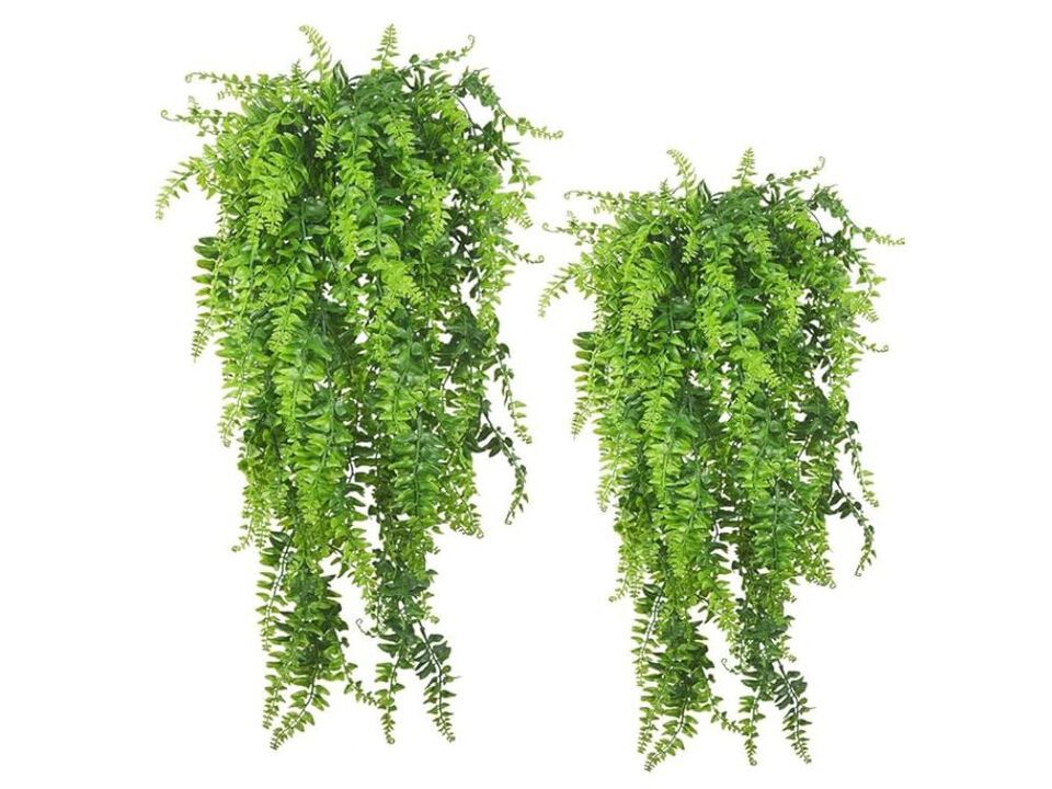 6 Piece Green Artificial Hanging Vine Plants UV Resistant Outdoor Wedding