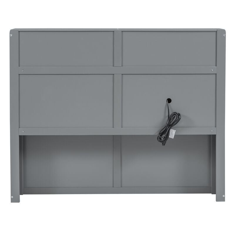 Merax Platform Bed with Storage LED Headboard