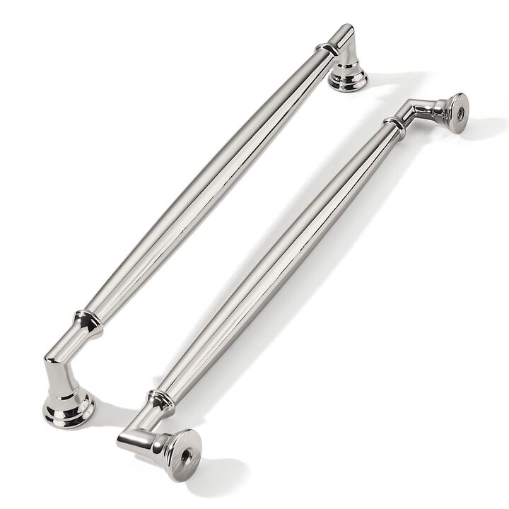 khtumeware 10 Pack 8 Inch(203mm) Polished Nickel Cabinet Pulls Heavy Duty Solid Cabinet Handles Kitchen Cabinet Hardware for Cup