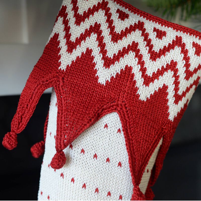 Zig Zag Elf Cuff Stocking image number 2