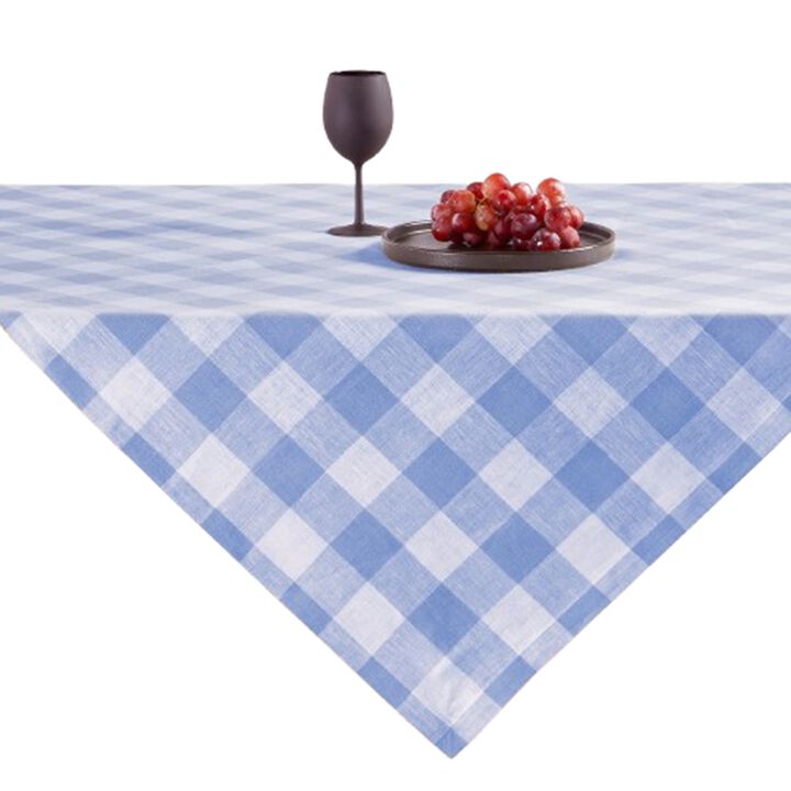 Solino Home 100% Pure Linen Table Throw - Buffalo Check