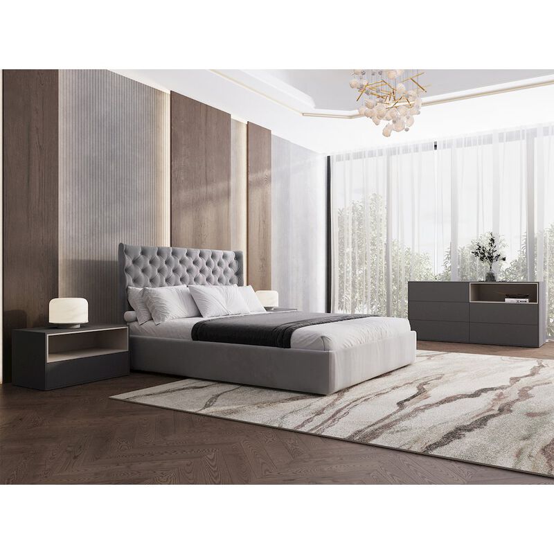 Casabianca Home Santino Dresser In Dark Gray Matte