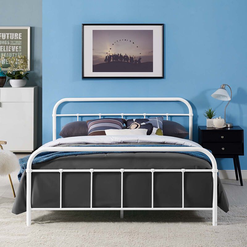Modway Furniture  36.5 x 84.5 in. Maisie Queen Stainless Steel Bed Frame image number 6
