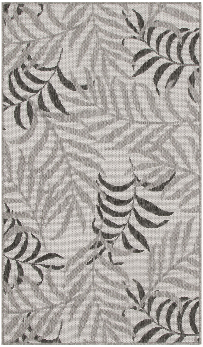 HomeRoots Palm Leaf Indoor Outdoor Area Rug image number 0