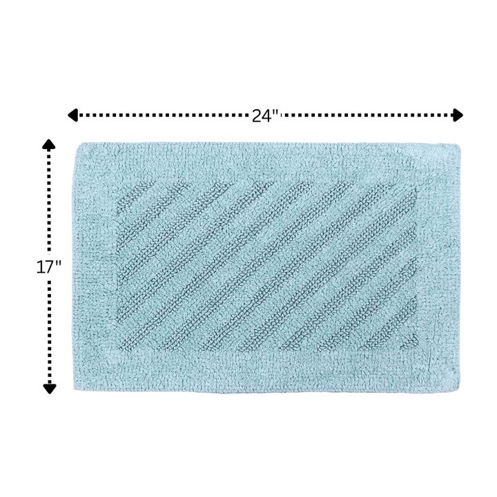 Shooting Star 220 GSF Reversible Bath Rug 17 x 24 - Light Blue