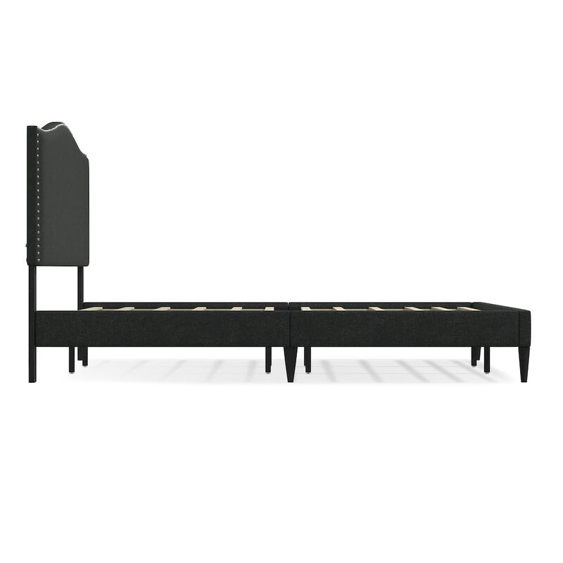 Rize Home Leighford King Platform Bed Gray (Dark) image number 1