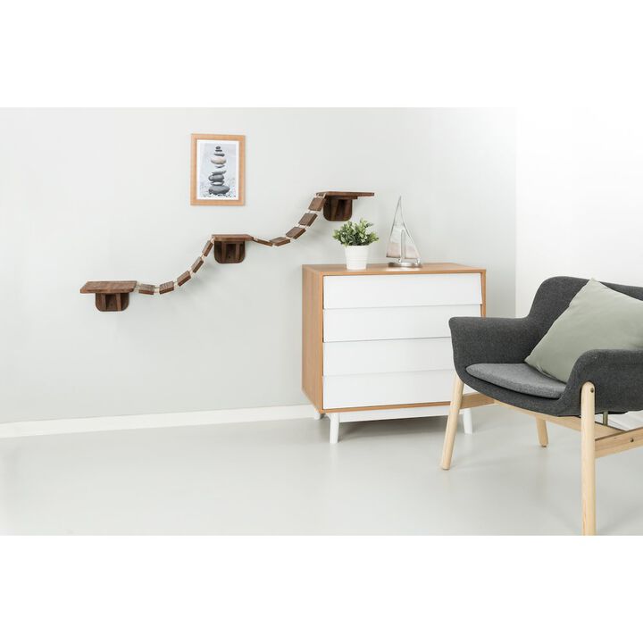 TRIXIE Multi-Level Wall Mounted Cat Perch with Bridge