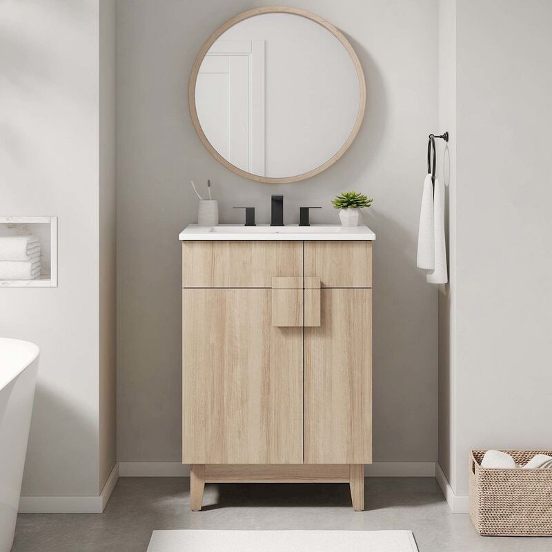 Modway Miles 24&rdquo; Bathroom Vanity Cabinet (Sink Basin Not Included)