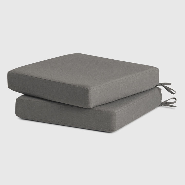 WestinTrends Outdoor Patio Furniture Seat Chair Square Cushions Set of 2, 20" x 19"
