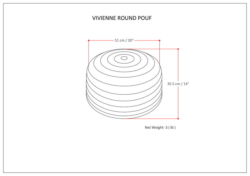Wynne Round Knitted Outdoor/ Indoor Pouf