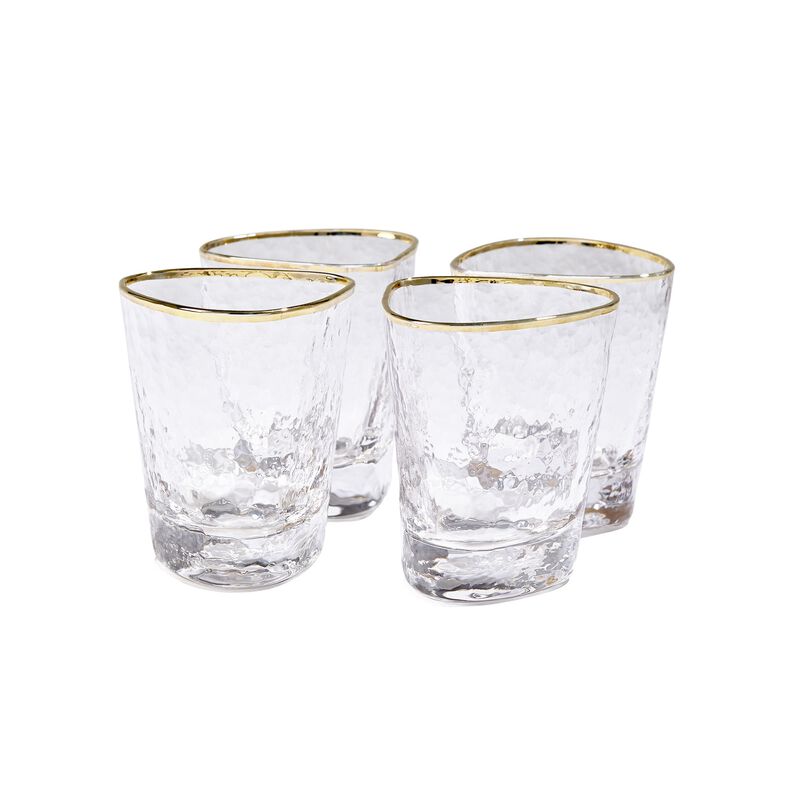 Set of 4 Hammered DOF Glasses