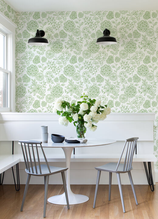 Ada Green Floral Wallpaper