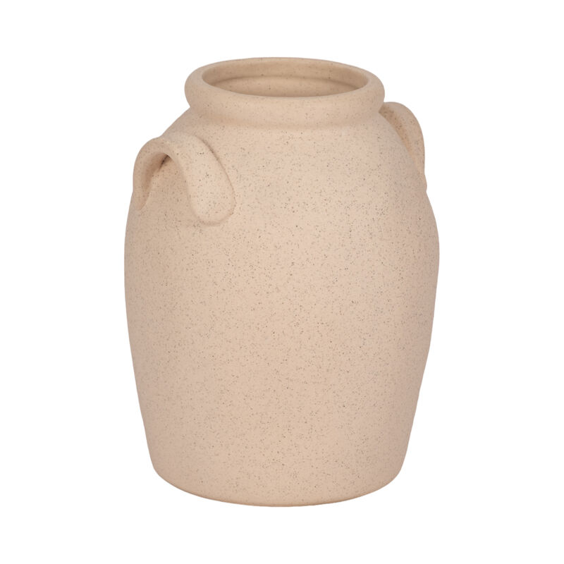 6" Textured Jug With Handles, Sand image number 2
