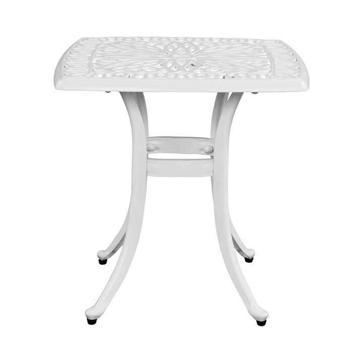 Outdoor Cast Aluminum Square Table for Patio Backyard and Poolside