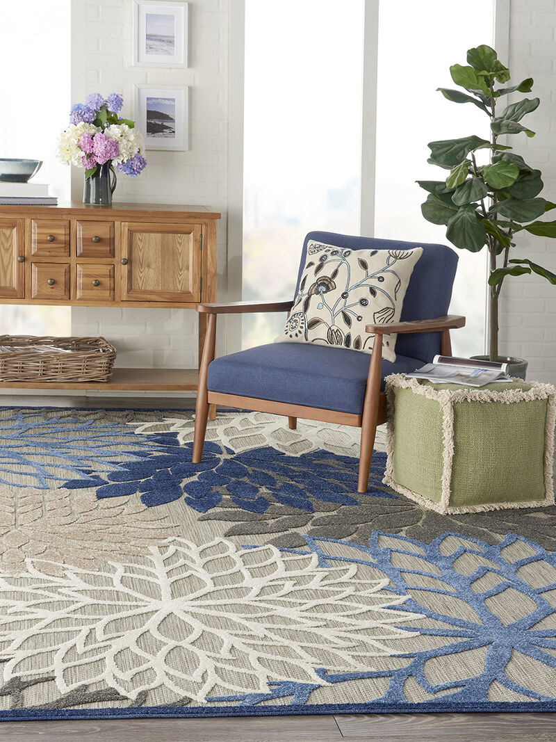 Aloha ALH05 Blue/Multicolor 9' x 12' Rug