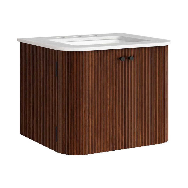 Zia 24" Wall-Mount Bathroom Vanity with Marble Sink image number 0