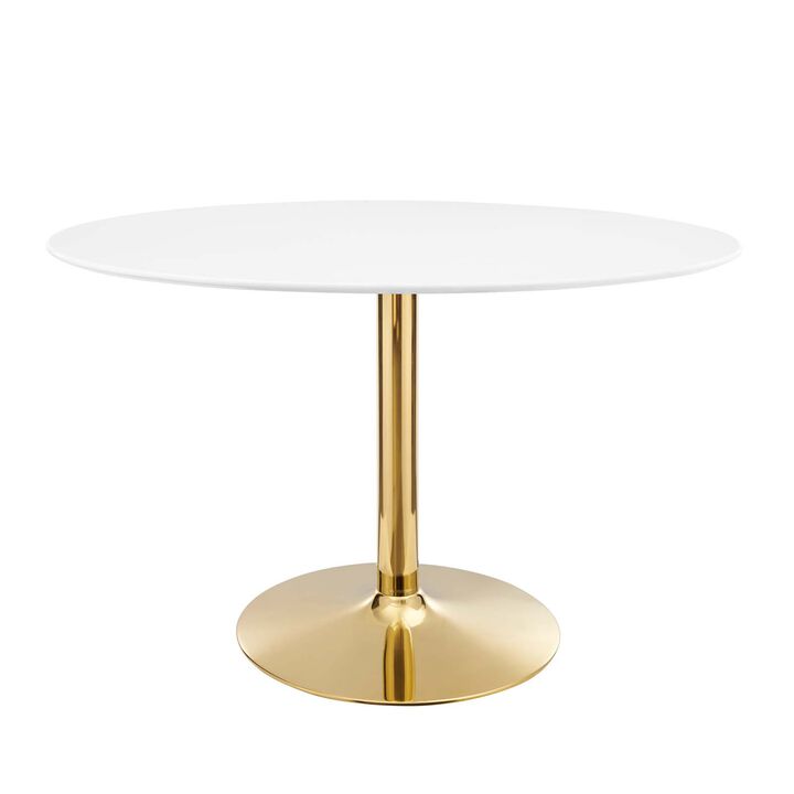 Modway - Verne 48" Oval Dining Table Gold White