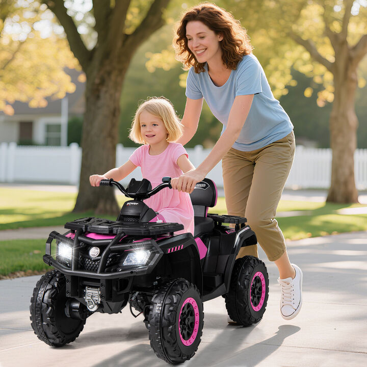 24V Two Seater Kids ATV Vehicle with 4 Motors Music and LED Light Features