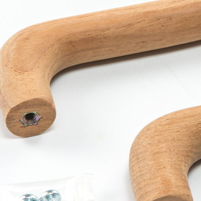 HomeRoots Set of Two Brown Wood C Shape Drawer Pull Knobs image number 5
