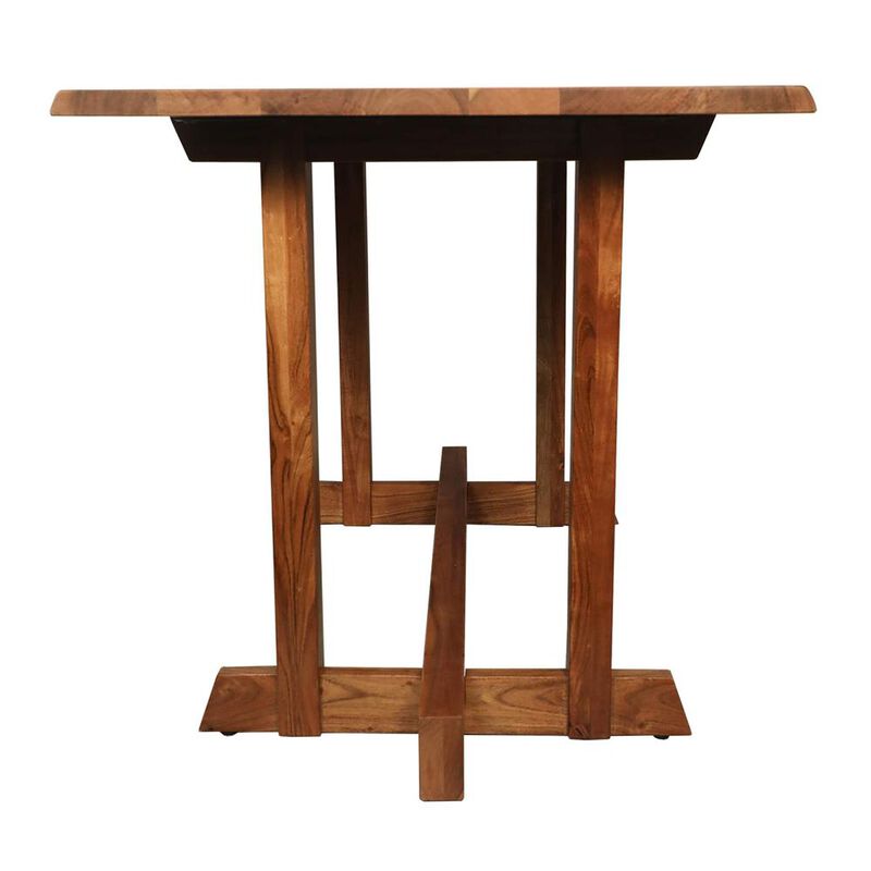 Carolina Living Live Edge Dining Table - Natural Acacia - Honey Gold