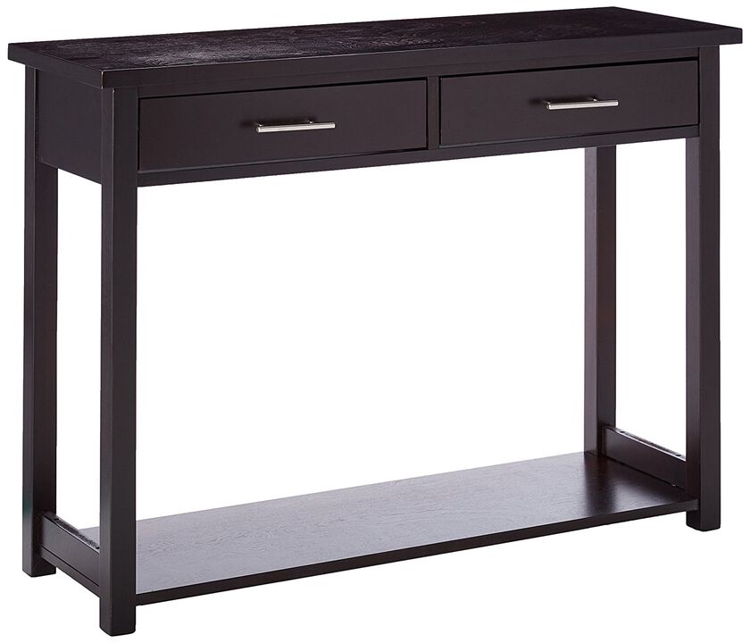 Kings Brand Furniture Simon Wood Console Table with Drawers, Espresso